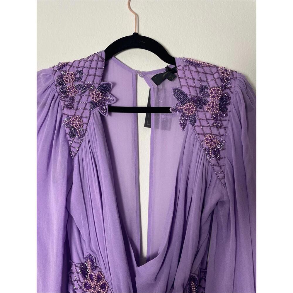 Michael Costello x Revolve Julieta Mini Dress Lilac Size XS NWT $328 msrp - Picture 7 of 9